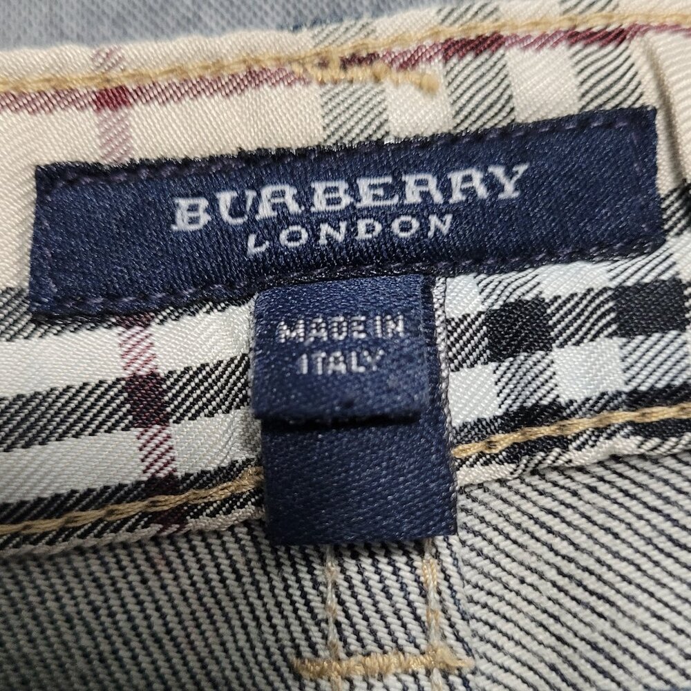 Women's Burberry Dark Blue Denim Wide Leg Jeans - Picture 3 of 6